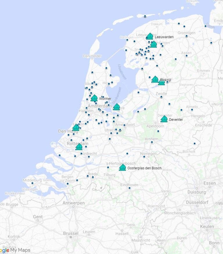 Zeilers en zeillocaties